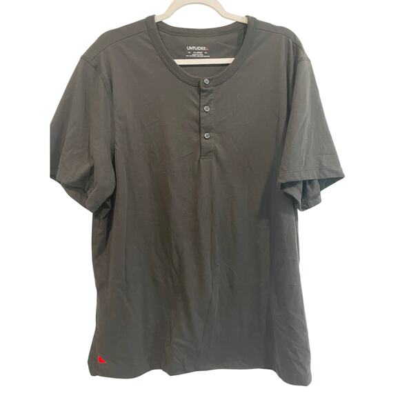 Untuckit Men’s XL Black Crew Neck T-Shirt Short Sleeve Cotton Blend Made in Peru - Picture 1 of 6